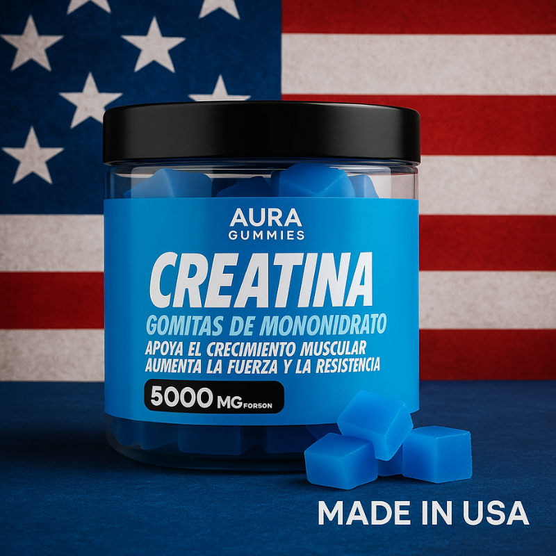 Aura Gummies Creatina™ 2X1: Energía y Vitalidad en Formato de Gomitas 120 Pzs