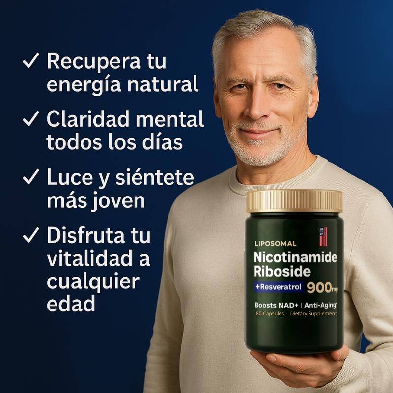 Liposomal NAD + Resveratrol: Nicotinamida Adenina Dinucleótido Formula Americana