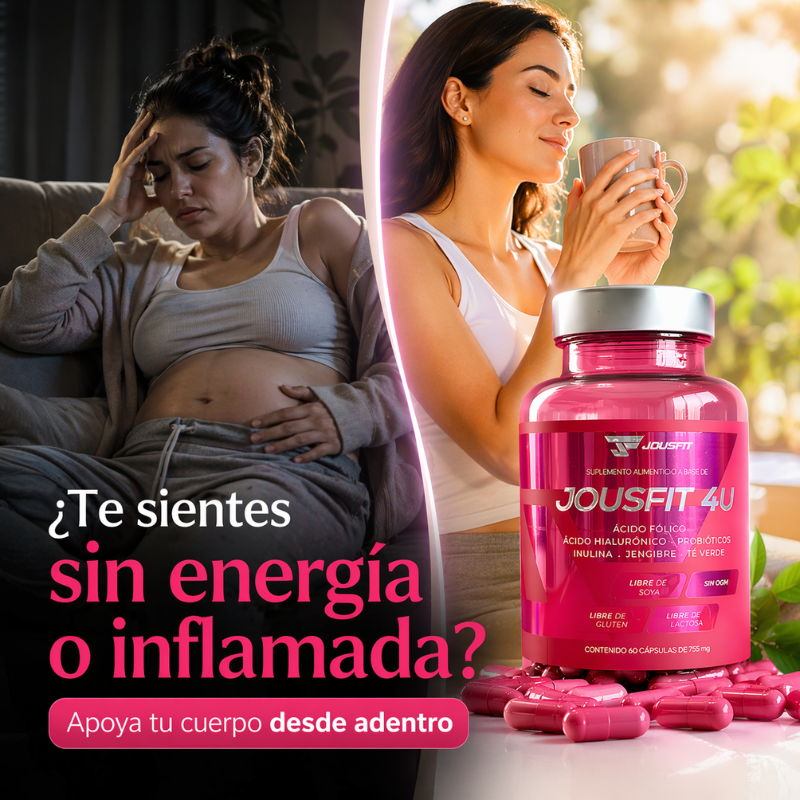 JOUSFIT 4U™ – Cápsulas Para Desinflamar, Energía y Piel Radiante