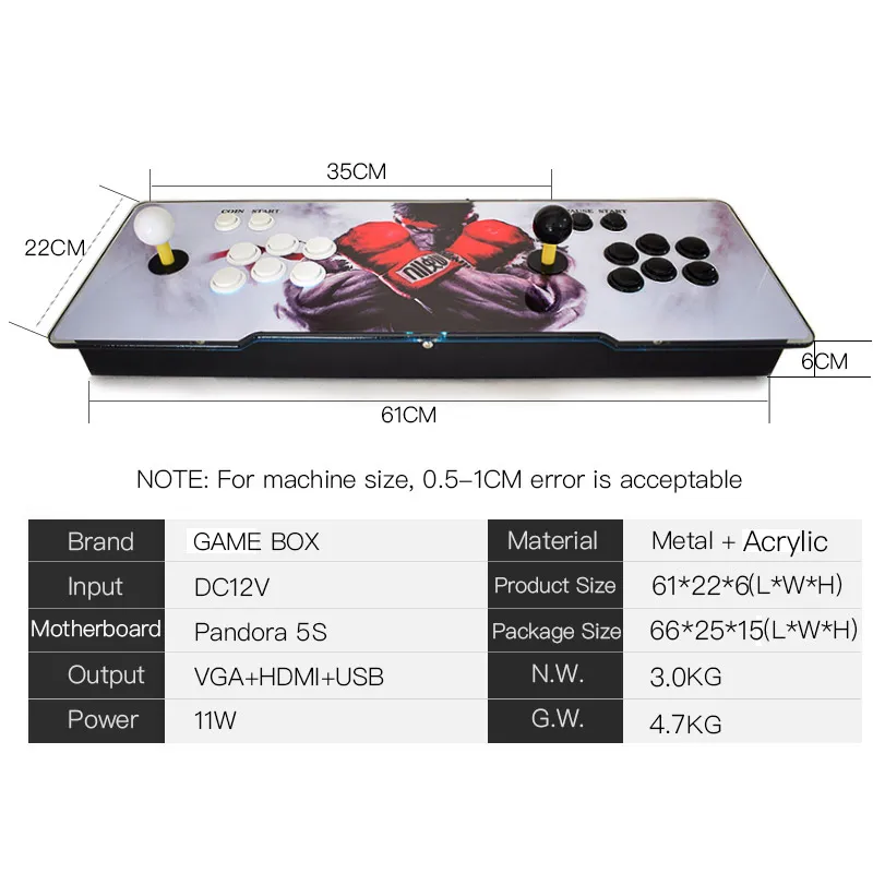 Consola Arcade Retro™: 2 Jugadores con +3000 Juegos, Plug & Play, HDMI/VGA