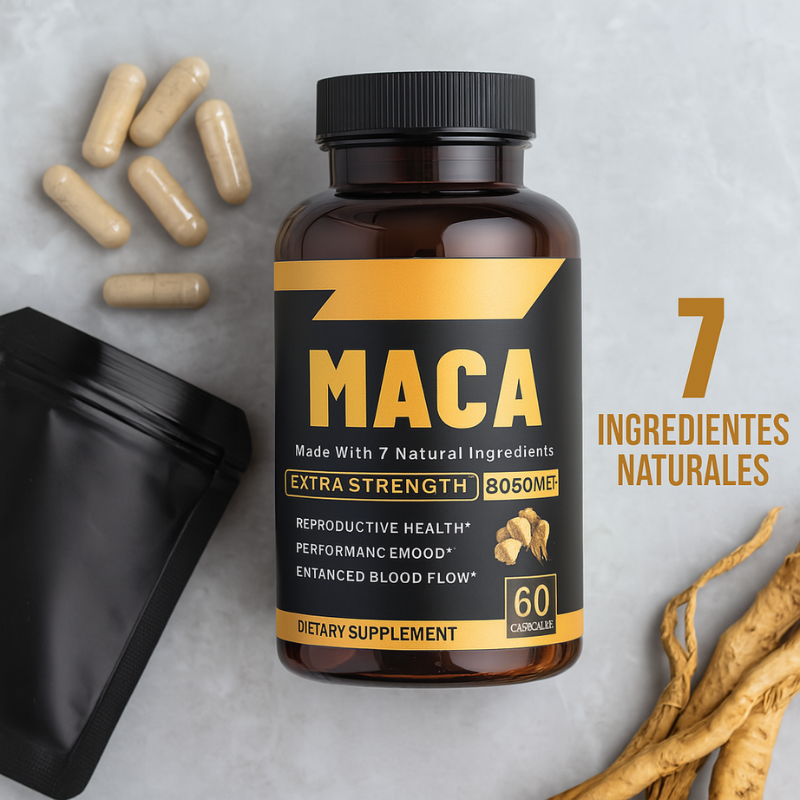 Maca Negra™: Suplemento premium formulado con extracto concentrado de raíz de maca y otros ingredientes naturales