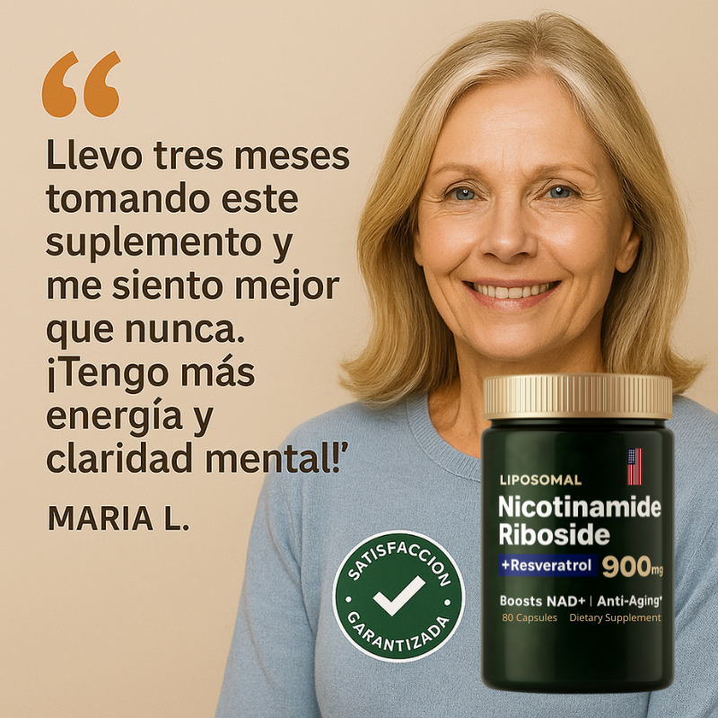 Liposomal NAD + Resveratrol: Nicotinamida Adenina Dinucleótido Formula Americana