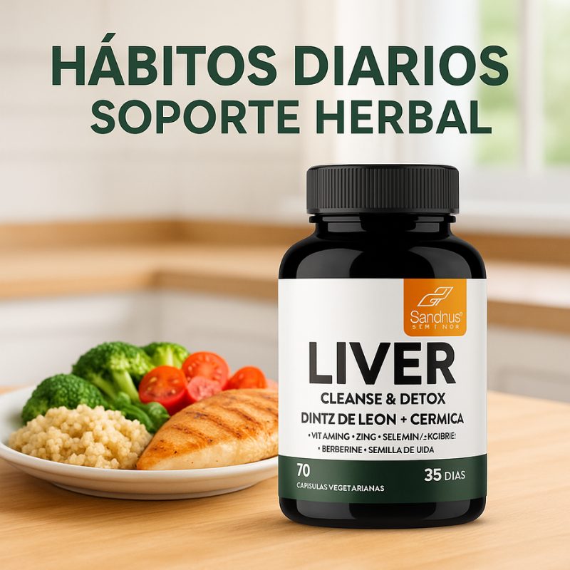 Liver Cleanse & Detox™: Fórmula herbal premium con cardo mariano, diente de león y antioxidantes