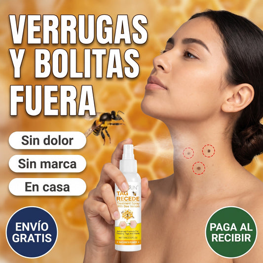 Spray de Abeja para verrugas y bolitas — sin dolor, sin marca, en casa