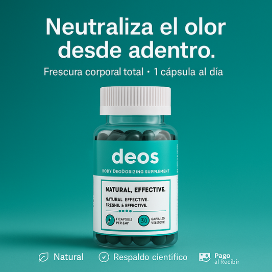 Deos™: Suplemento Desodorante Corporal de Acción Interna