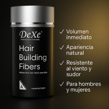 Polvo Capilar de Fibras Dexe™: Solución Inmediata para Zonas con Calvicie | Negro
