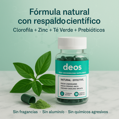 Deos™: Suplemento Desodorante Corporal de Acción Interna