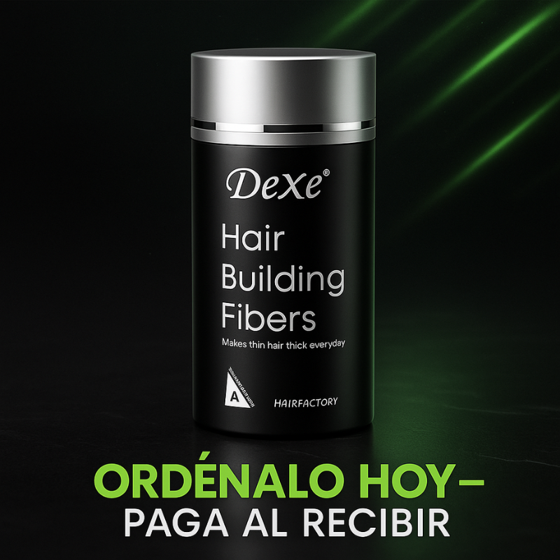 Polvo Capilar de Fibras Dexe™: Solución Inmediata para Zonas con Calvicie | Negro