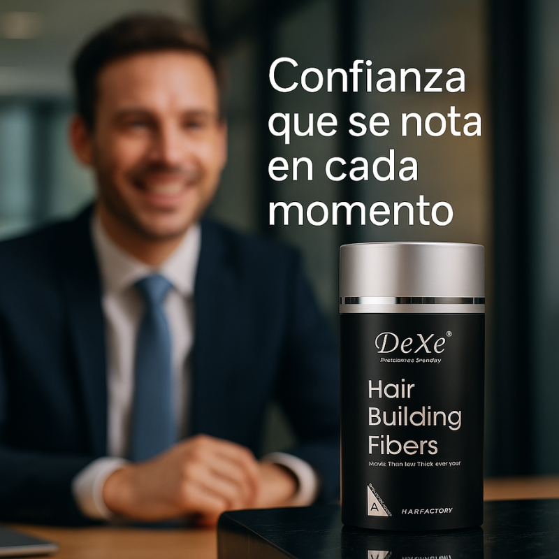Polvo Capilar de Fibras Dexe™: Solución Inmediata para Zonas con Calvicie | Negro
