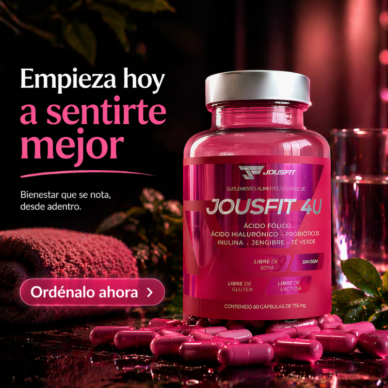 JOUSFIT 4U™ – Cápsulas Para Desinflamar, Energía y Piel Radiante