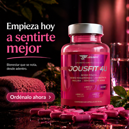 JOUSFIT 4U™ – Cápsulas Para Desinflamar, Energía y Piel Radiante