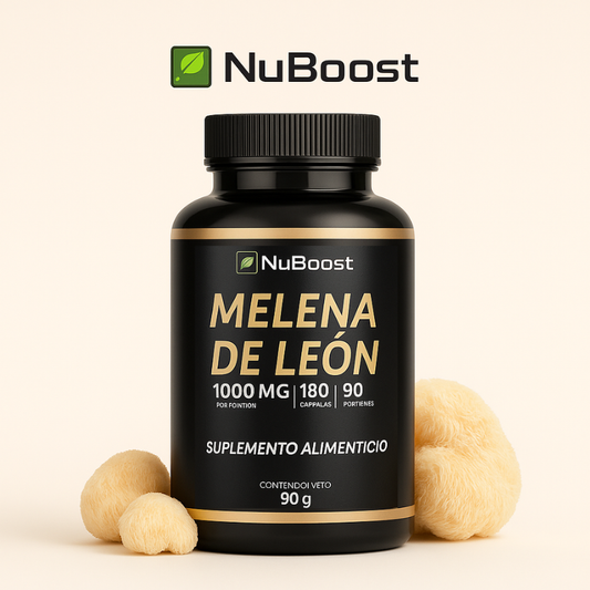NuBoost™: Melena de León 1000 mg, Enfoque, Claridad Mental y Memoria Potenciada