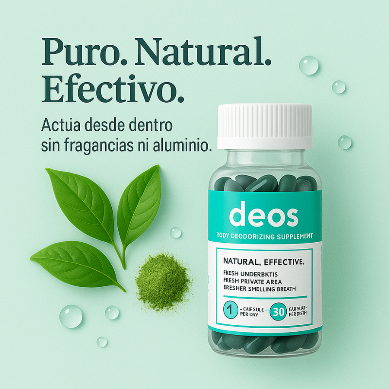 Deos™: Suplemento Desodorante Corporal de Acción Interna