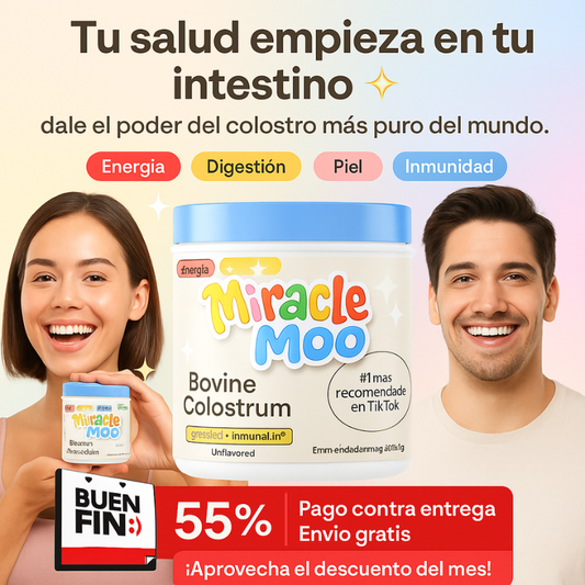 Miracle Moo™: Calostro Bovino Premium 108g | 60 Servicios