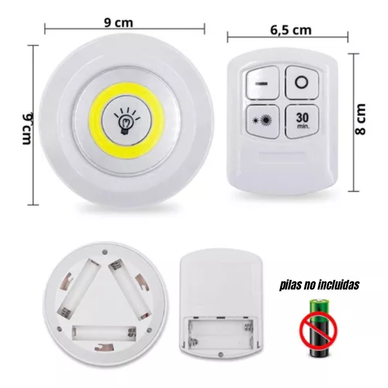 LumiSet Pro™💡☀️: Set de 3 Luces led con Control Remoto