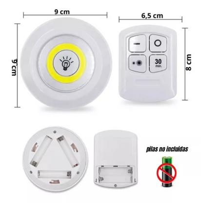 LumiSet Pro™💡☀️: Set de 3 Luces led con Control Remoto