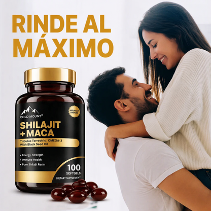 Shilajit + Maca Cold Mount™: Suplemento premium formulado con extracto de raíz de maca y Shilajit