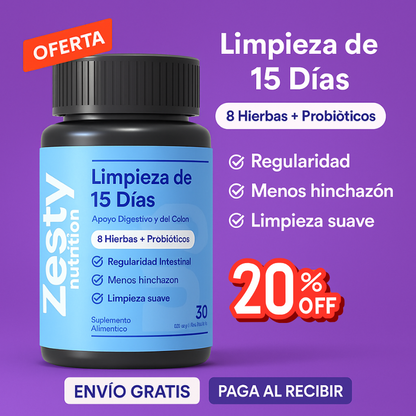 Zetsy™ 15 Días – Fórmula Natural para Bienestar Digestivo