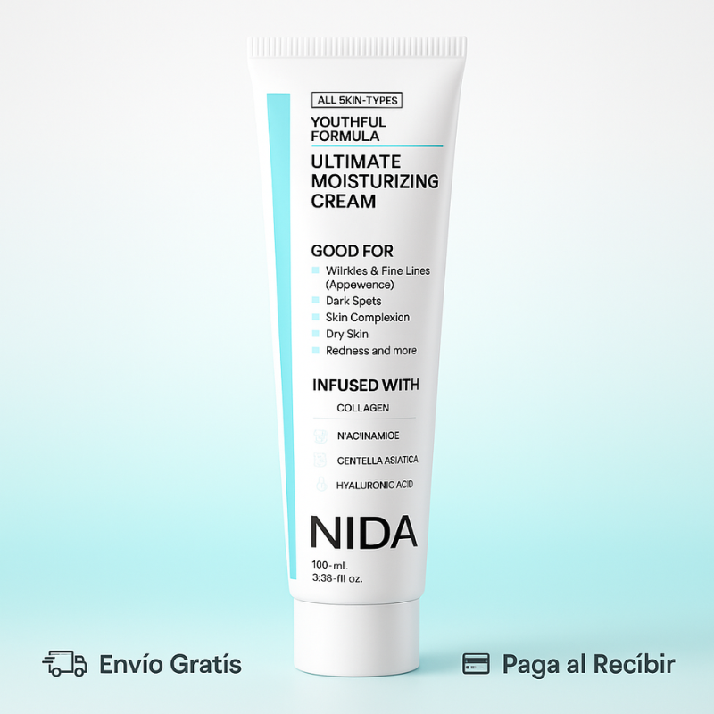 NIDA™: Crema Hidratante Avanzada con Colágeno, Niacinamida, Centella Asiática y Ácido Hialurónico
