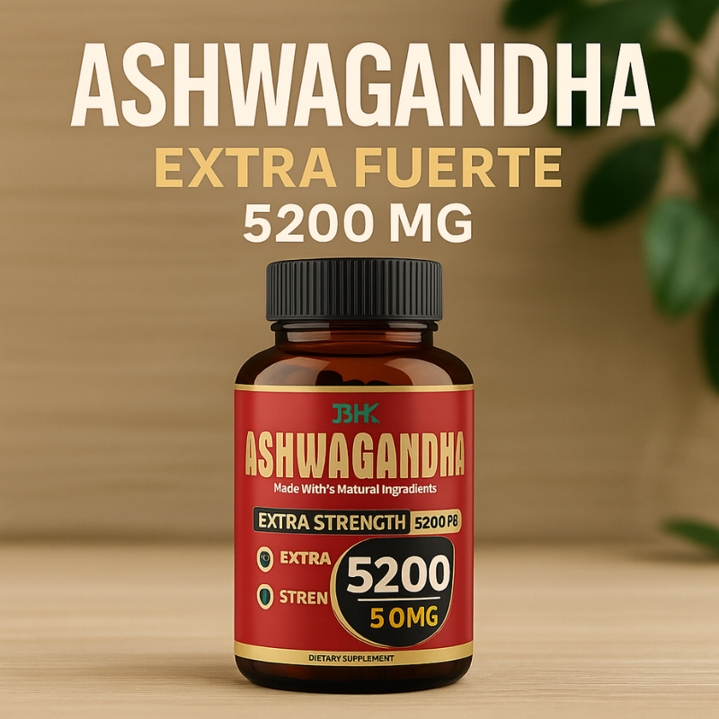 Ashwagandha Extra Fuerte™: 5200 mg, Manejo del Estrés y Sueño, 90 Cápsulas