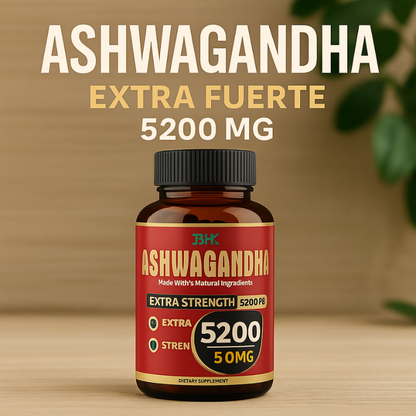 Ashwagandha Extra Fuerte™: 5200 mg, Manejo del Estrés y Sueño, 90 Cápsulas