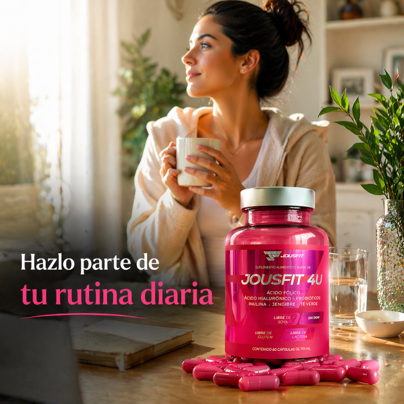 JOUSFIT 4U™ – Cápsulas Para Desinflamar, Energía y Piel Radiante