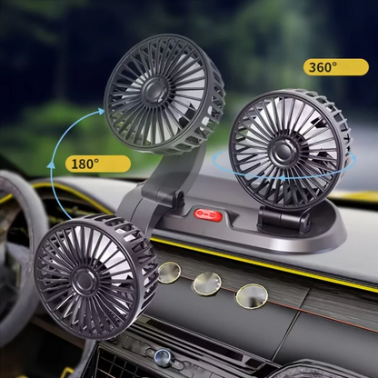 UltraFresh Auto Pro™: Ventilador de Doble Potencia USB para Auto