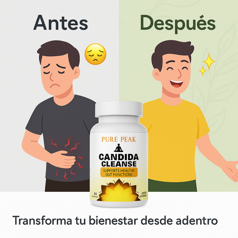 Candida Cleanse Pure Peak™: Apoyo Natural para tu Salud Intestinal 60 Cápsulas