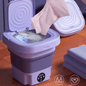 FoldWash™: Mini Lavadora Portátil Plegable Y Secadora Portátil De 9l