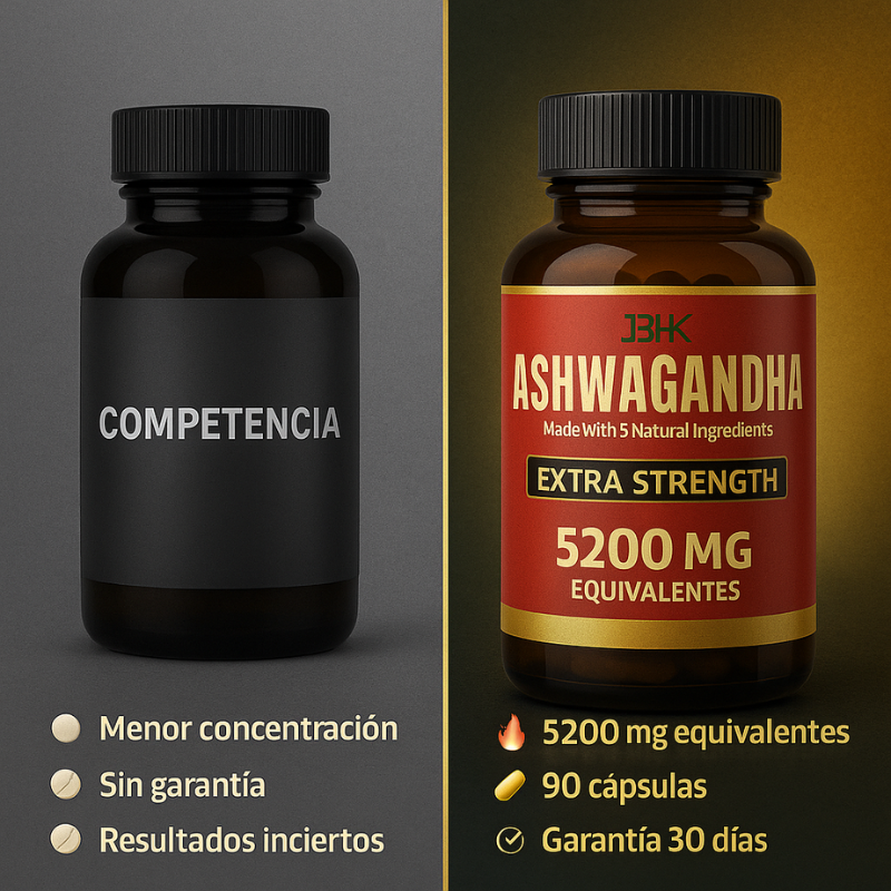 Ashwagandha Extra Fuerte™: 5200 mg, Manejo del Estrés y Sueño, 90 Cápsulas