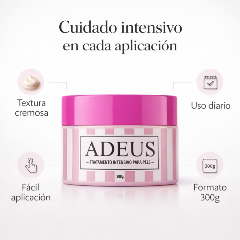 Adeus™: Crema Hidratante Intensiva Para Piel Adeus 300g