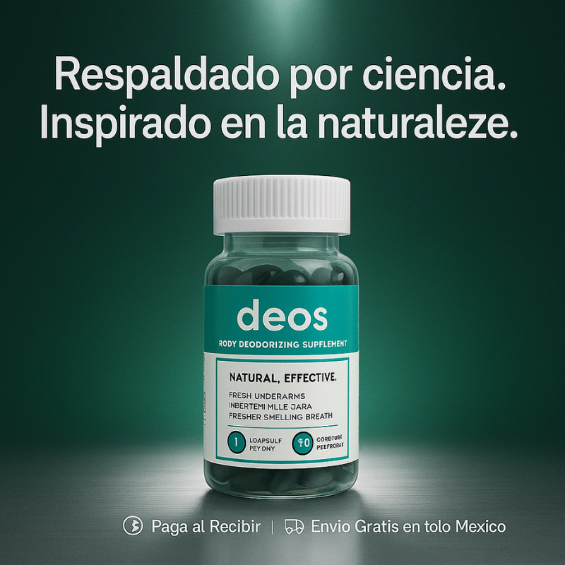 Deos™: Suplemento Desodorante Corporal de Acción Interna