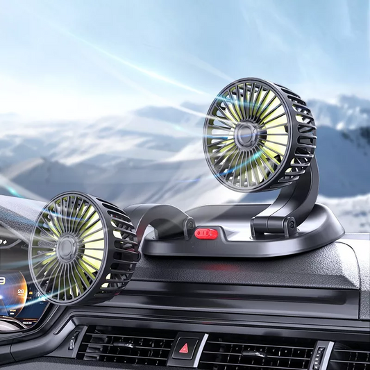 UltraFresh Auto Pro™: Ventilador de Doble Potencia USB para Auto