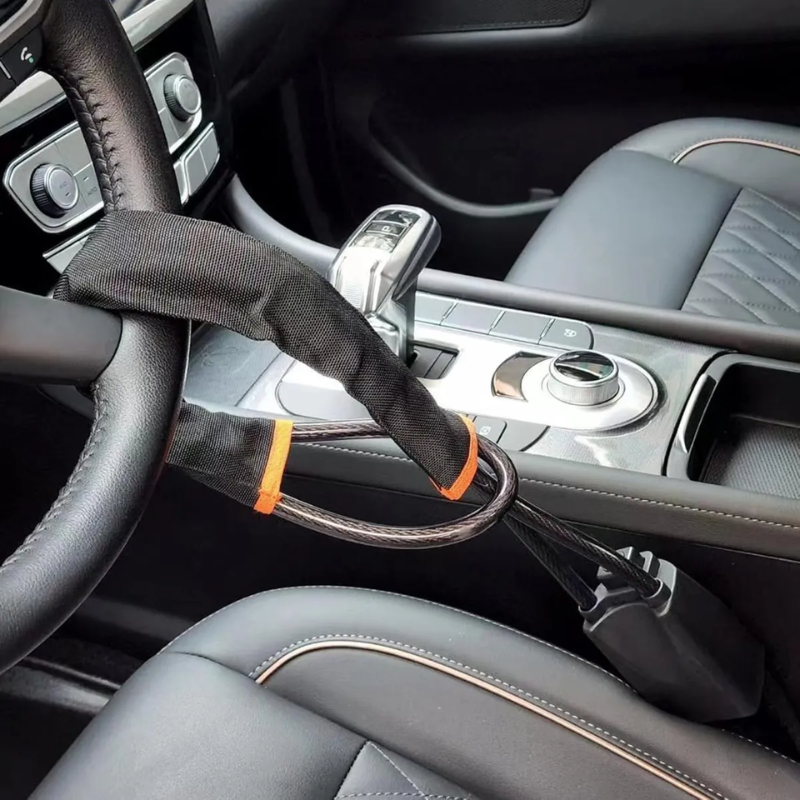 DriveLock™: Bloqueo de Volante de Hierro con Cierre Universal y 3 llaves