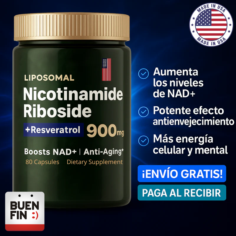 Liposomal NAD + Resveratrol: Nicotinamida Adenina Dinucleótido Formula Americana