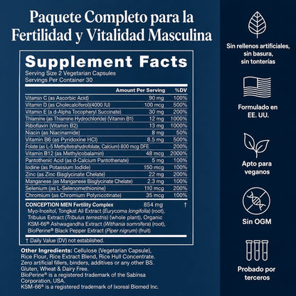 Conception for Him — Fertilidad Masculina Optimizada