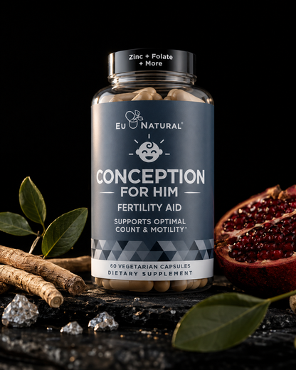 Frasco con ingredientes — oscuro premium