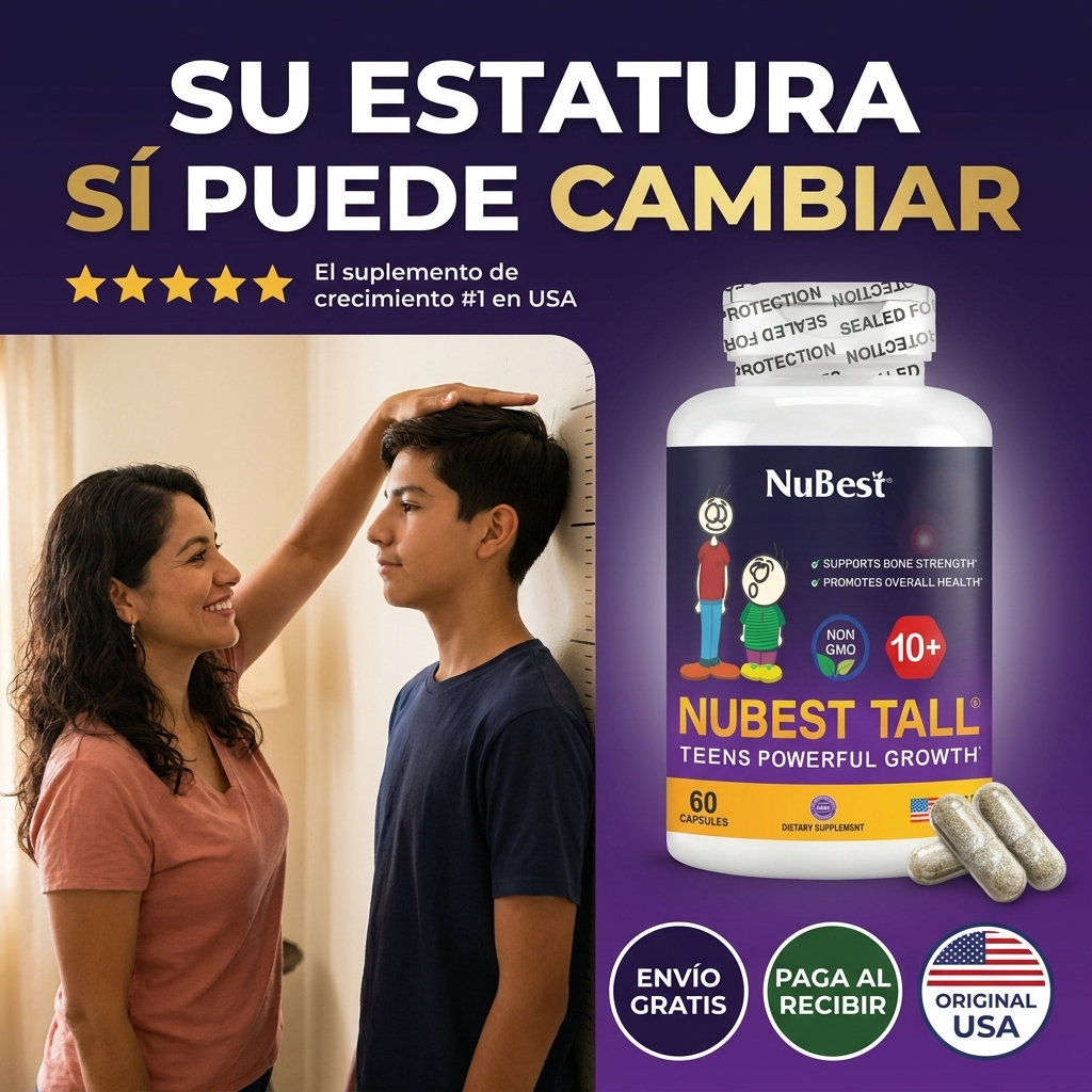 NuBest Tall 10+ suplemento de crecimiento para adolescentes - envío gratis pago contra entrega