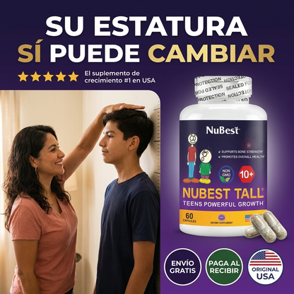 NuBest Tall 10+ suplemento de crecimiento para adolescentes - envío gratis pago contra entrega