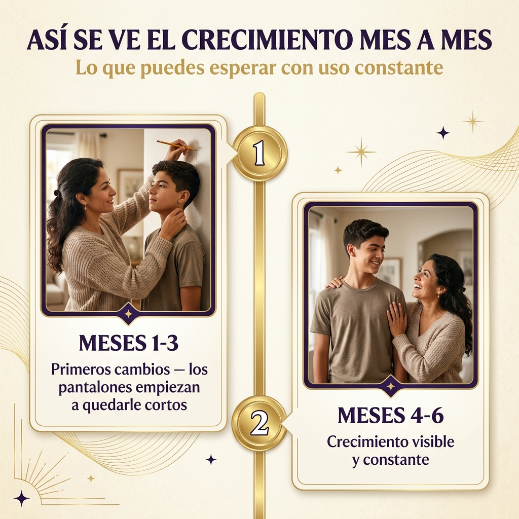 Así se ve el crecimiento mes a mes con NuBest Tall