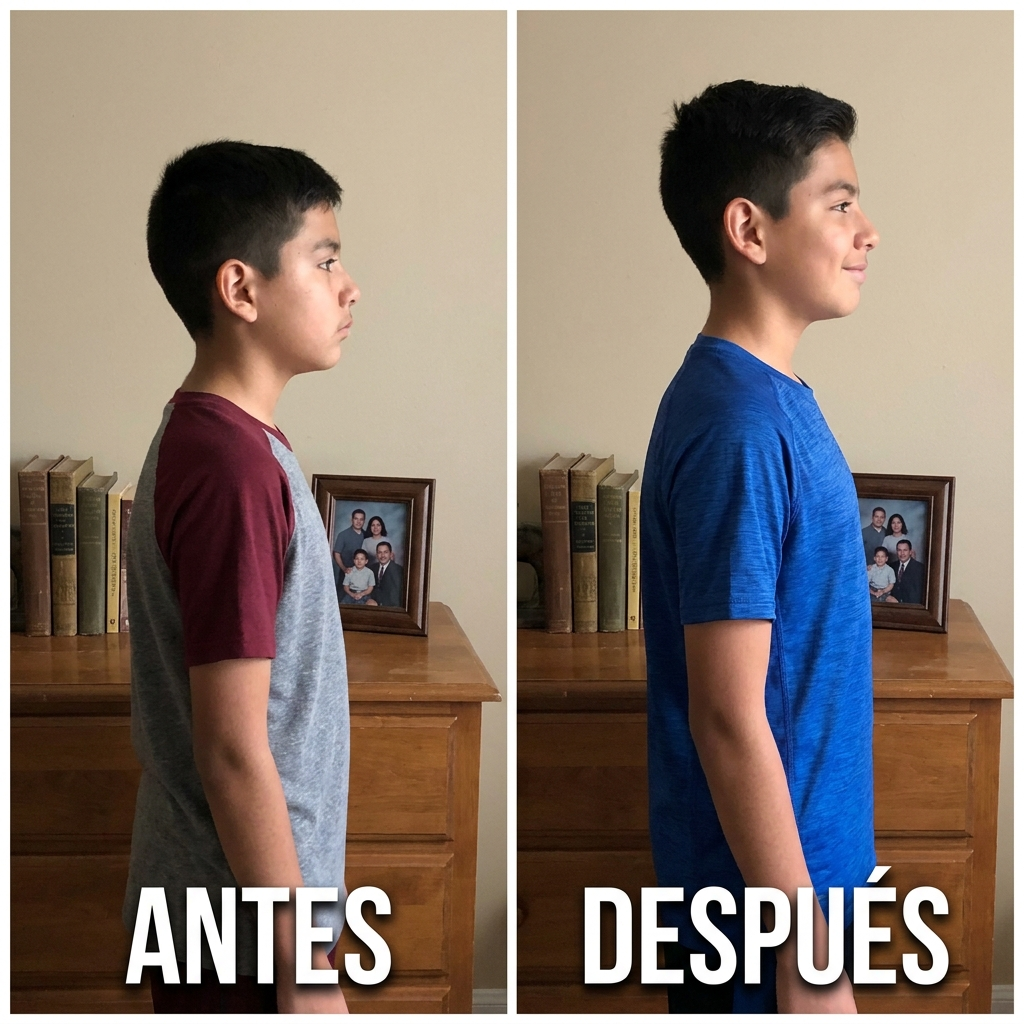 Antes y después - crecimiento visible