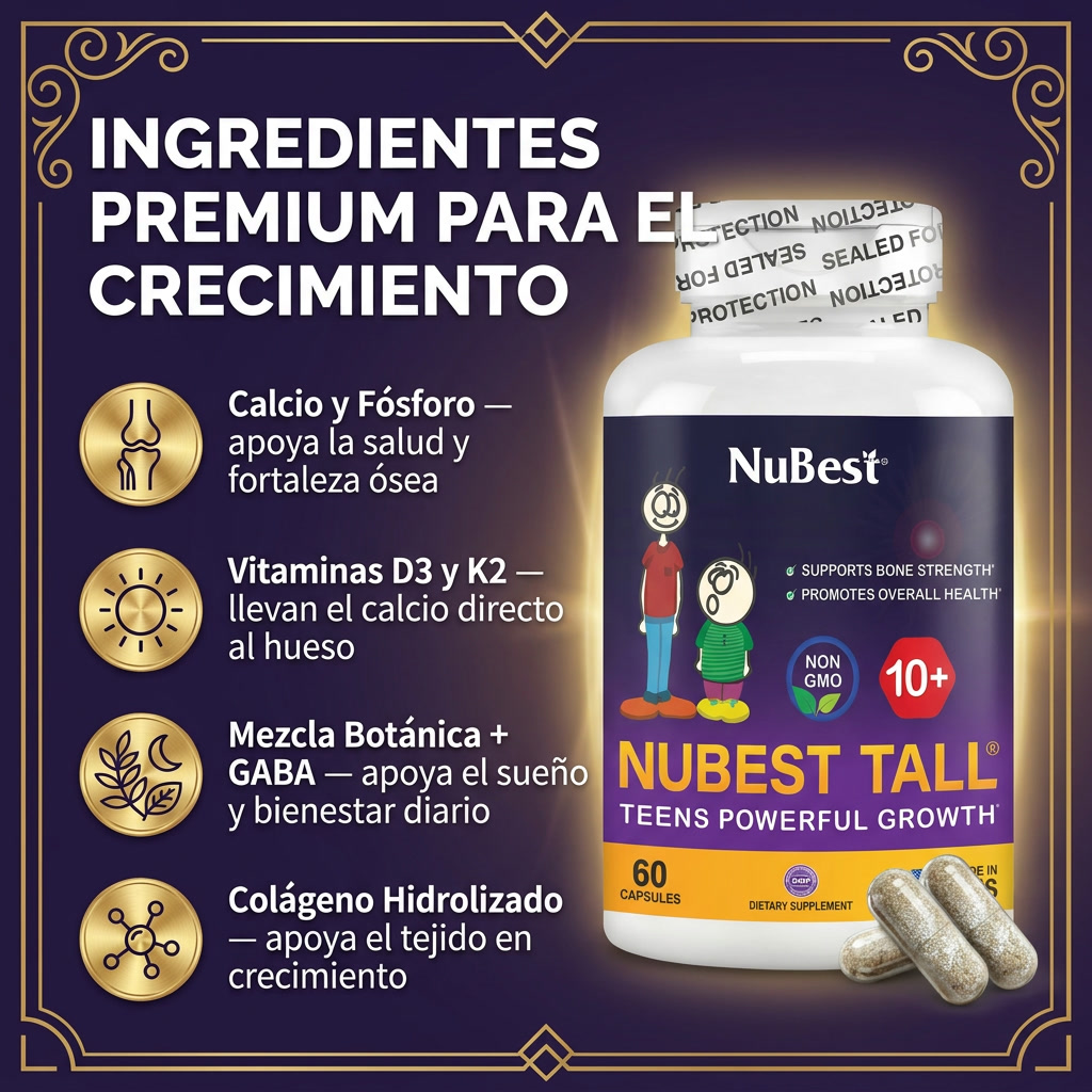 Ingredientes premium para el crecimiento - NuBest Tall 10+