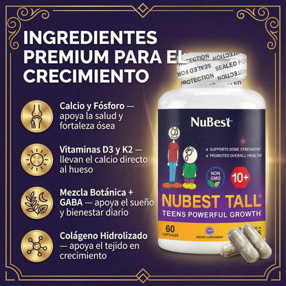 Ingredientes premium para el crecimiento - NuBest Tall 10+