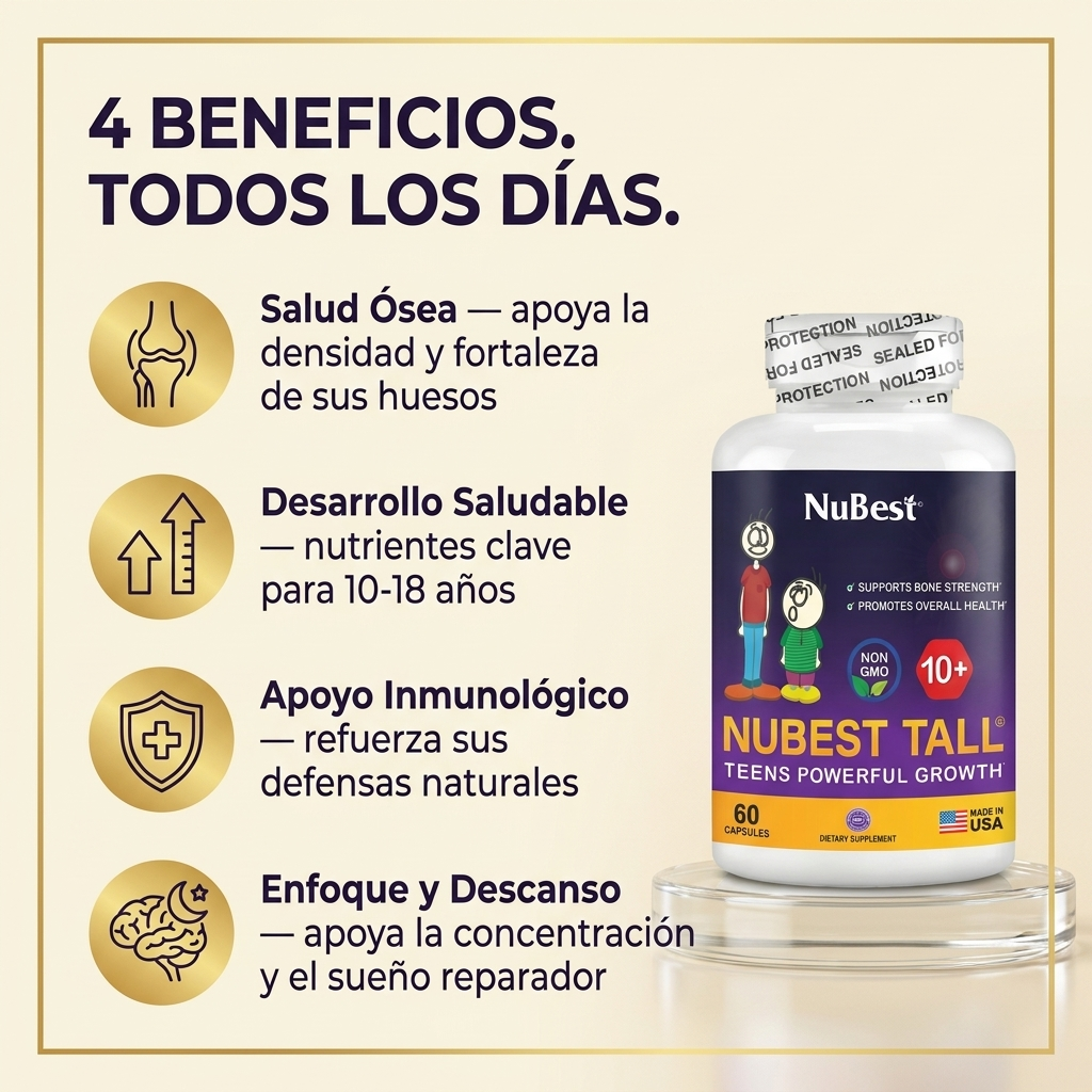 4 beneficios todos los días - NuBest Tall 10+