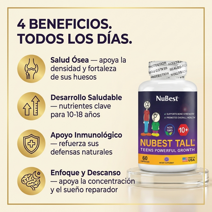 4 beneficios todos los días - NuBest Tall 10+
