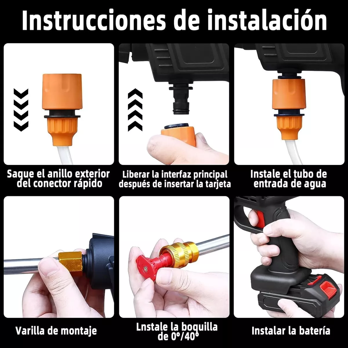 HydroJet ProX™: Hidrolavadora de alta presión inalámbrica con 2 Baterías