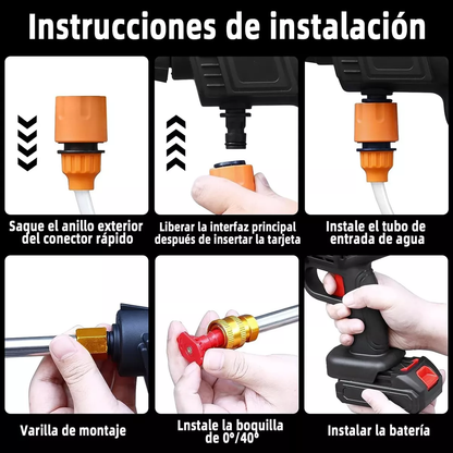 HydroJet ProX™: Hidrolavadora de alta presión inalámbrica con 2 Baterías